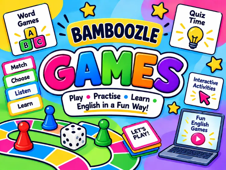 Baamboozle English Games resources for adult English learners