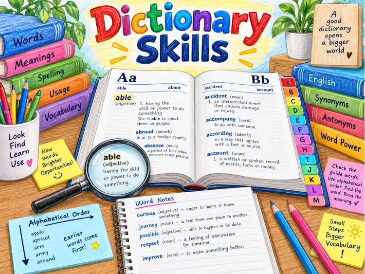 Functional Skills English Entry 3 dictionary skills resources