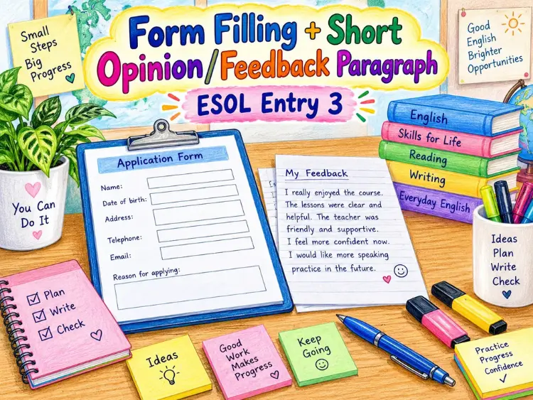 FROM FILLING & OPINION Form filling and opinions activity