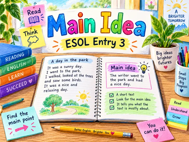 MAIN IDEA Entry 3 reading main idea resource