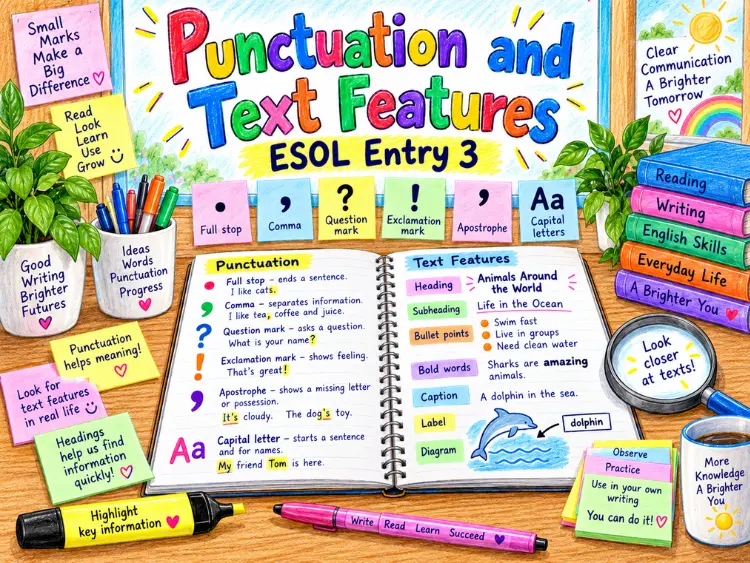 PUNCTUATION AND TEXT FEATURES Punctuation and text features activity