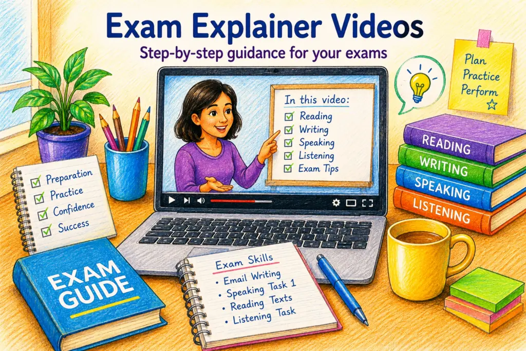 Exam Guide | ESOLish Exam Guide video lessons for adult English learners