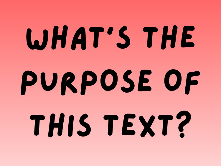 Play What’s the Purpose of This Text? English game on Baamboozle (opens in a new tab)