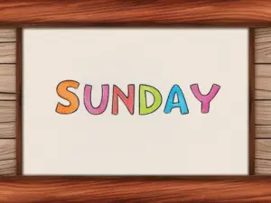 Days of the week flashcards