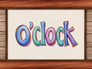 O’clock time picture flashcards