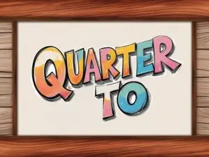 Quarter to time picture flashcards